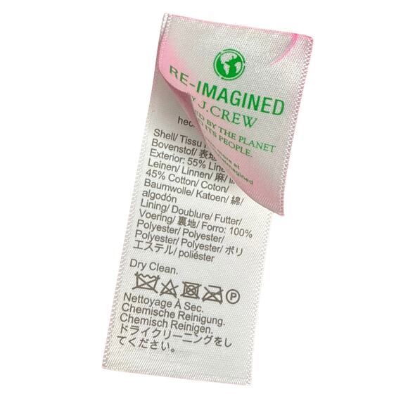 J.Crew Factory Linen Blend Long Sleeve Holland One Button Blazer Jacket 6 Pink - Picture 10 of 11